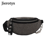 Women Waist Packs Waist Bag Rhinestone Fanny Pack Purse Female Chest Waist Pack