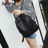 Mini Rivet Backpack for Teens Women, PU Leather Purse Pouch Sac A Dos