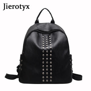 Mini Rivet Backpack for Teens Women, PU Leather Purse Pouch Sac A Dos