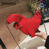 Rivet Dinosaur Leather Crossbody Mini Messenger Bag