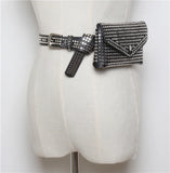Rivets Waist Pack Fanny Pack Small Women Waist Bag Phone Pouch Gothic
