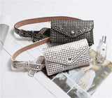 Rivets Waist Pack Fanny Pack Small Women Waist Bag Phone Pouch Gothic