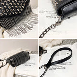 Tassel Diamonds Mini Chain Shoulder Bag Crossbody Rivets