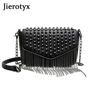Tassel Diamonds Mini Chain Shoulder Bag Crossbody Rivets