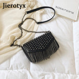 Tassel Diamonds Mini Chain Shoulder Bag Crossbody Rivets