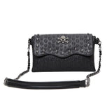 Women PU Leather Skull Handbag Shoulder Bag Chains Rivet