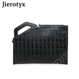 Ghost Head Skull Clutch Bag Envelope Crossbody Handbag
