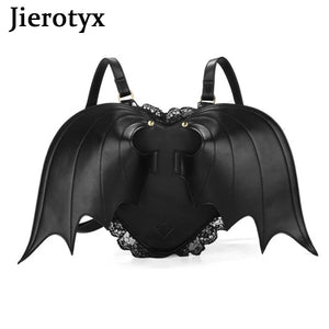 Gothic Bat Wing Women Backpack Bag Punk School Bags for Girl