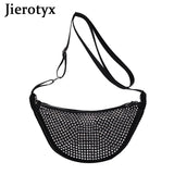 Hobos Bags Diamonds Underarm Bag Women Shoulder Strap Lady Party Rhinestone