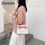 Square Women Crossbody Bags Leather Bow Casual Shoulder Bags