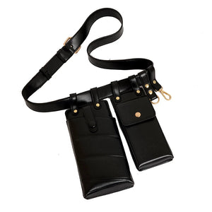 Gothic Women Waist Bags Mobile Phone Packs Hip-Hop Chest Bags