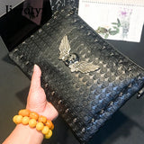 Men Envelope Messenger Bag Angel Skeleton Thin Handbag