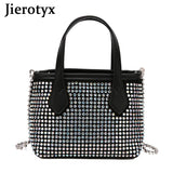 Square Rhinestone Chain Bucket Handbag for Women Evening Clutch