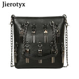 Retro Rivet Tassel Shoulder Bag for Women Chain Small Bag