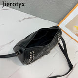 Studded Skull Crossbody Bag Vegan Leather Shoulder Bag