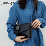 Vintage Skull Print Womens Handbags Flap Shoulder Bag Punk Rivet Lady Bags