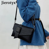 Vintage Skull Print Womens Handbags Flap Shoulder Bag Punk Rivet Lady Bags