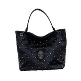 Skull Handbag Gothic Rivet Punk Shoulder Bag PU Leather Crossbody Purse