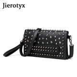 Women Rivet Tote Leather Messenger Bag Crossbody Handbags Punk