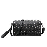 Women Rivet Tote Leather Messenger Bag Crossbody Handbags Punk