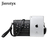 Women Rivet Tote Leather Messenger Bag Crossbody Handbags Punk