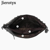 JIETOTYX Skull Cosmetic Bag Rivet Shoulder Bags Toiletry Pencil Case