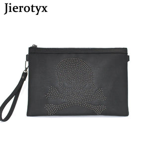 JIETOTYX Skull Purse Gothic Studded Punk Coffin Rivet Purses