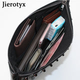 Punk Skull Rivet Clutch Handbag with Shoulder Strap