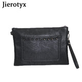 Punk Skull Rivet Clutch Handbag with Shoulder Strap