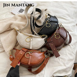Women's Leather Chain Waist Belt Bag Crossbody Chest Phone Purse Fanny Pack