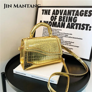 Crocodile Pattern Women Handbags Small Shoulder Bag Leather Crossbody Bag