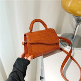 Crocodile Pattern Women Handbags Small Shoulder Bag Leather Crossbody Bag