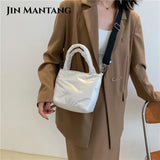 Women Down Bucket Bags Totes Space Cotton Handbag Crossbody Bags