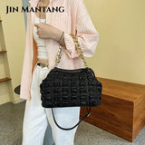 Women Acrylic Chain Handbags Prom Fold Shoulder Bag
