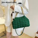 Women Acrylic Chain Handbags Prom Fold Shoulder Bag