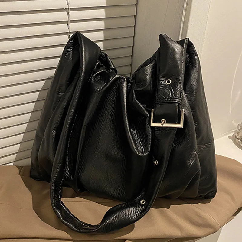 Women Shoulder Bags Soft PU Leather Handbag Casual Lady Totes Large Capacity