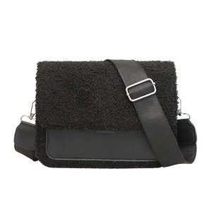 Winter Wool Shoulder Bag Plush Messenger Bags for Women