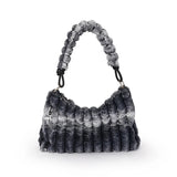 Plush Women's Shoulder Bag Winter Warm Travel Tote