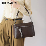 Women's Zipper Tote Bag PU Leather Shoulder Handbag