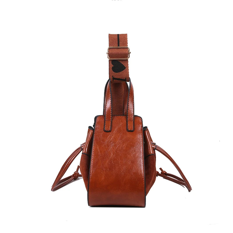 Vintage Matte Shoulder Crossbody Bag Women's Triangle Handbag