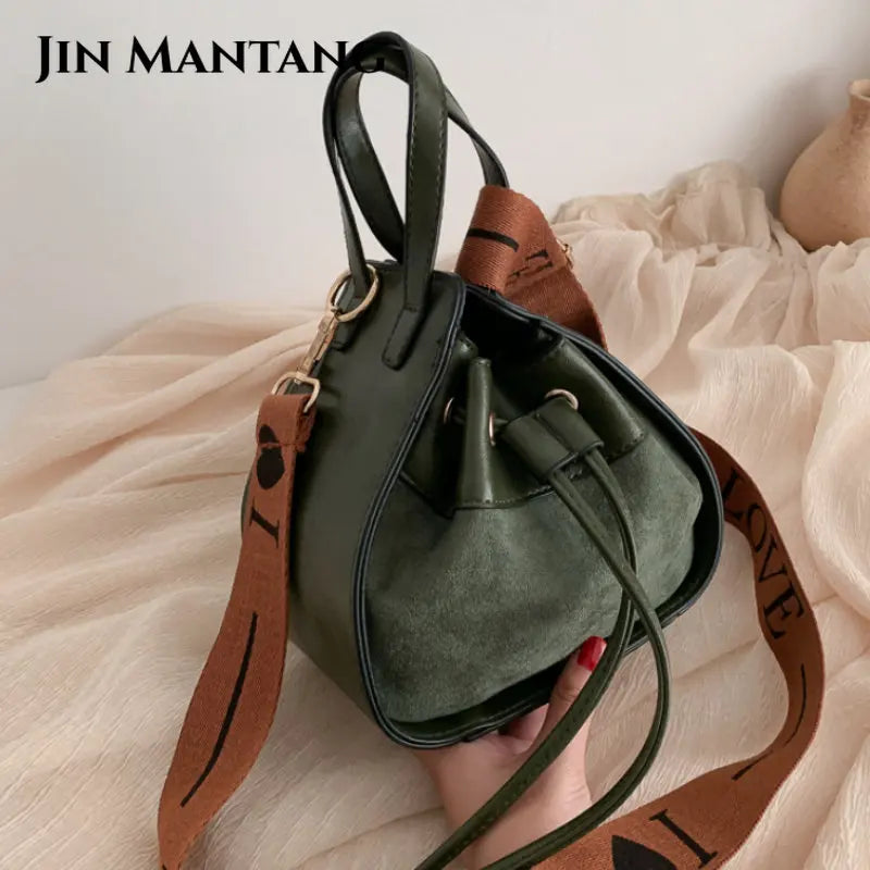 Vintage Matte Shoulder Crossbody Bag Women's Triangle Handbag