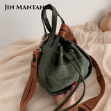 Vintage Matte Shoulder Crossbody Bag Women's Triangle Handbag