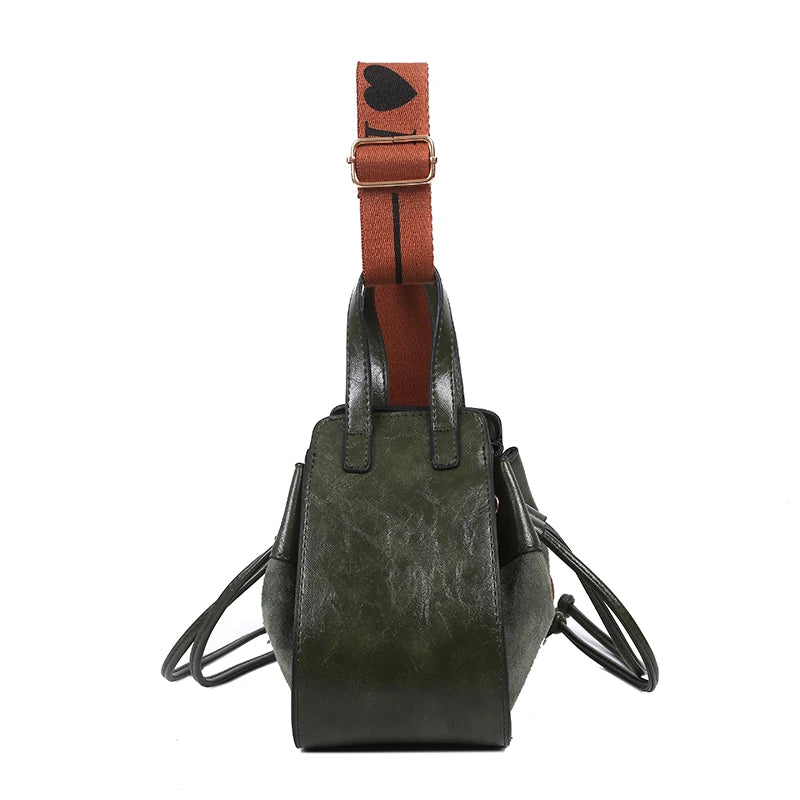 Vintage Matte Shoulder Crossbody Bag Women's Triangle Handbag