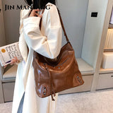 Retro PU Leather Shoulder Bag Women Crossbody Totes Travel