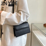 Stone Pattern Leather Crossbody Bag - Women's Fashion Accessory