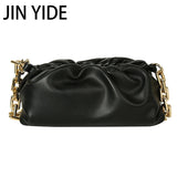 Thick Chains Dumpling Clip Purse Women Shoulder Bag Handbag