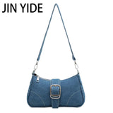 Denim Chain Tote Bag Armpit Bag for Women
