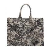 Women Canvas Shoulder Bag Embroidery Tote Crossbody Handbag
