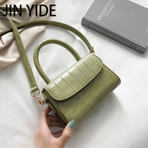 Crocodile Pattern Crossbody Bag Small Handbag Chain Hand Bag