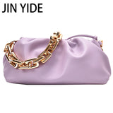 Stylish Leather Pleated Tote Travel Shoulder Bag
